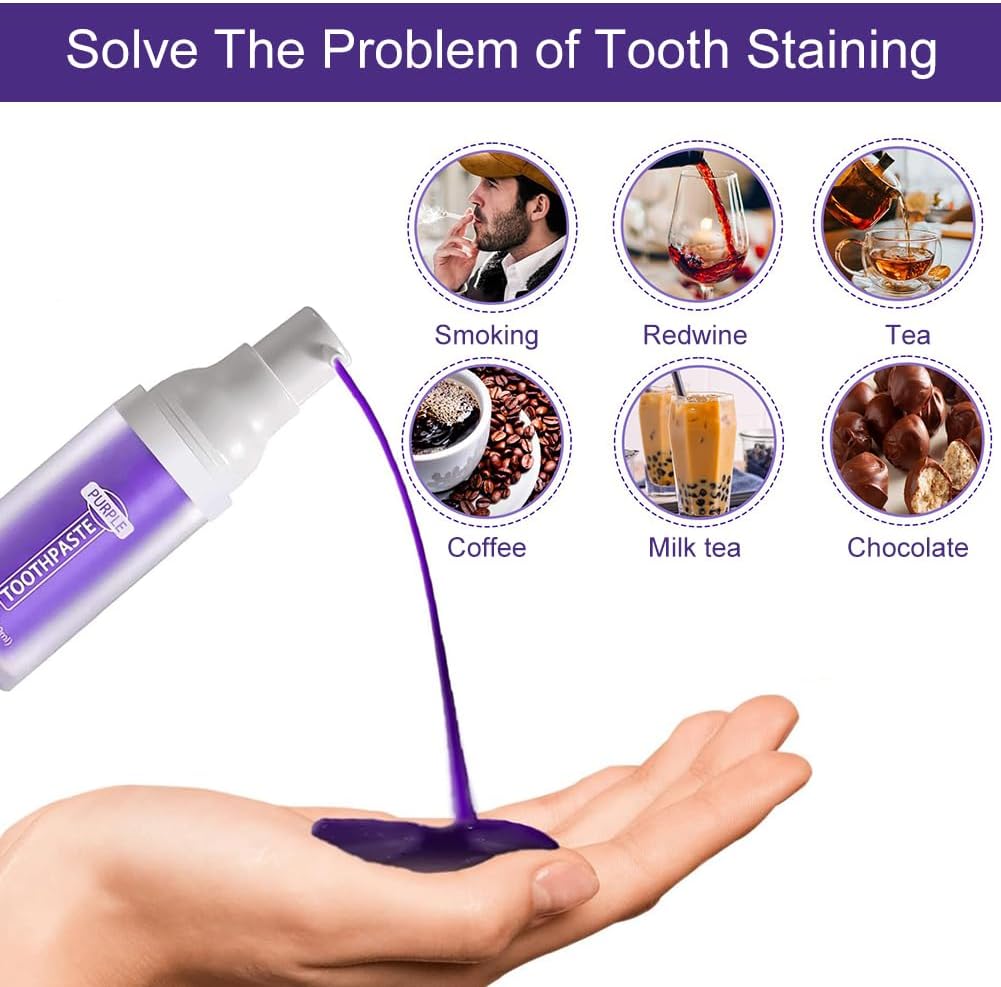 Dentifrice Blanchissant Violet,Blanchiment Dentaire Violet,Dents Blanches Violets,Dentifrice Blanchissant,Purple Teeth Whitening,Purple Toothpaste,Blanchiment Des Dents
