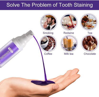 Dentifrice Blanchissant Violet,Blanchiment Dentaire Violet,Dents Blanches Violets,Dentifrice Blanchissant,Purple Teeth Whitening,Purple Toothpaste,Blanchiment Des Dents